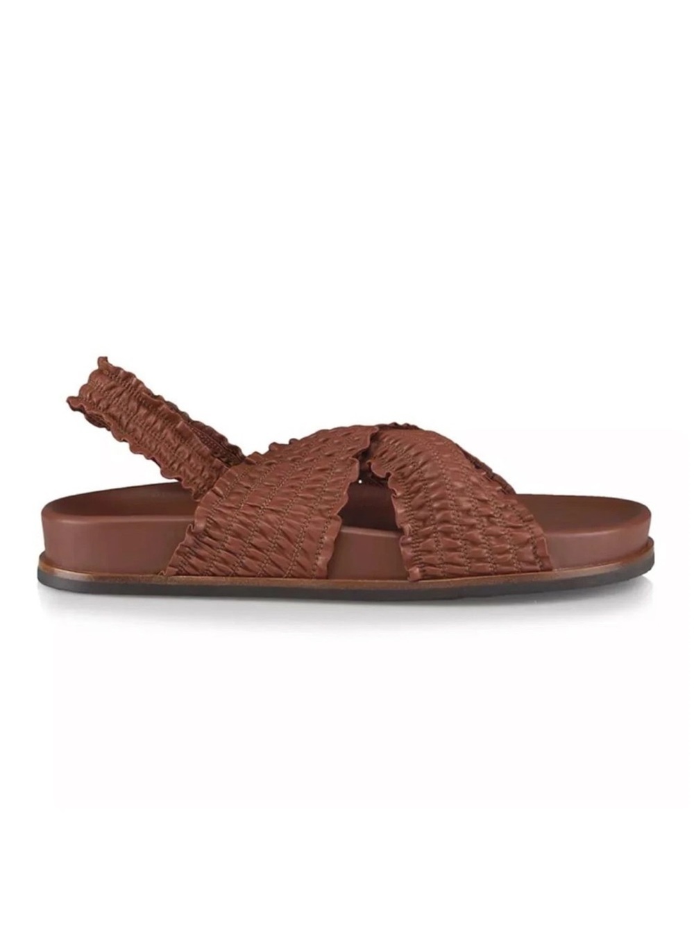 Rag & Bone Bailey Leather Cross-Strap Sandals 37.5 Women’s Brown